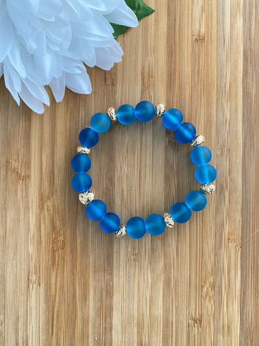 Blue and Gold Bracelet