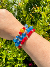 Red Blue and Gold Bracelet