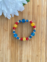 Red Blue and Gold Bracelet