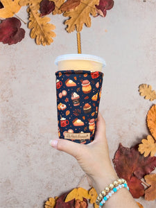 (Pumpkin Spice Fall Cup Cozy / Coffee Cozy