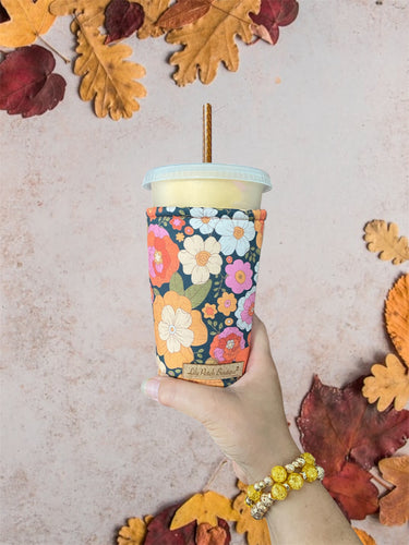 Retro Fall Florals Cup Cozy / Coffee Cozy