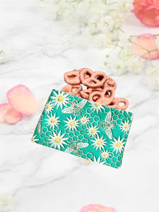 Pink and Teal Florals  Re-useable Snack Bags, Sandwich Bags