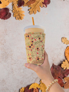 Thanks  Fall Cup Cozy / Coffee Cozy