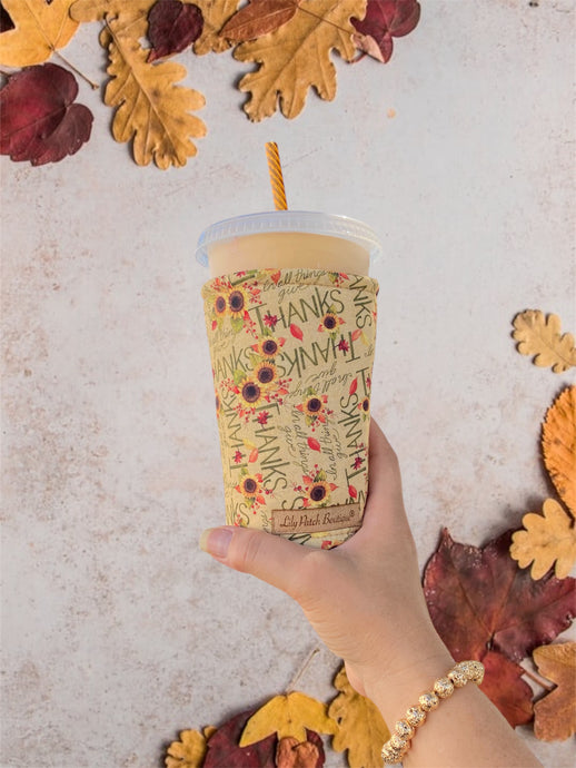 Thanks  Fall Cup Cozy / Coffee Cozy