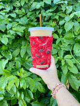 Red Poppies with Metallic Gold Accents Coffee Cozy