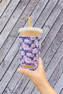 Purple Daisies Coffee Cozy // Cup Cozy