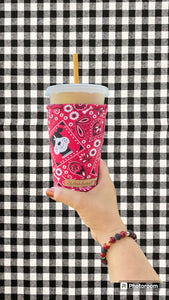 Red Dog Bandana Cup Cozy / Coffee Cozy