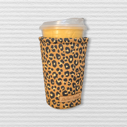 Gold LeopardCoffee Cozy